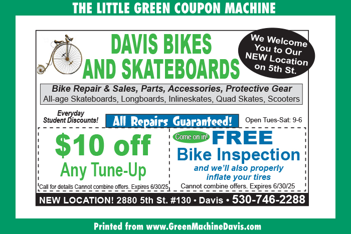 Davis Bikes and Skateboards Coupon