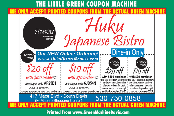 Huku Japanese Bistro Coupon