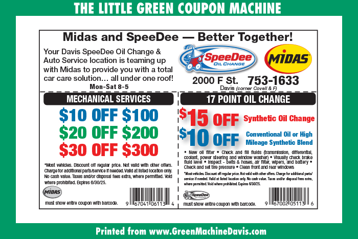 Midas and SpeeDee Coupon