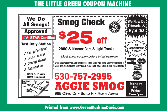 Aggie Smog Coupon