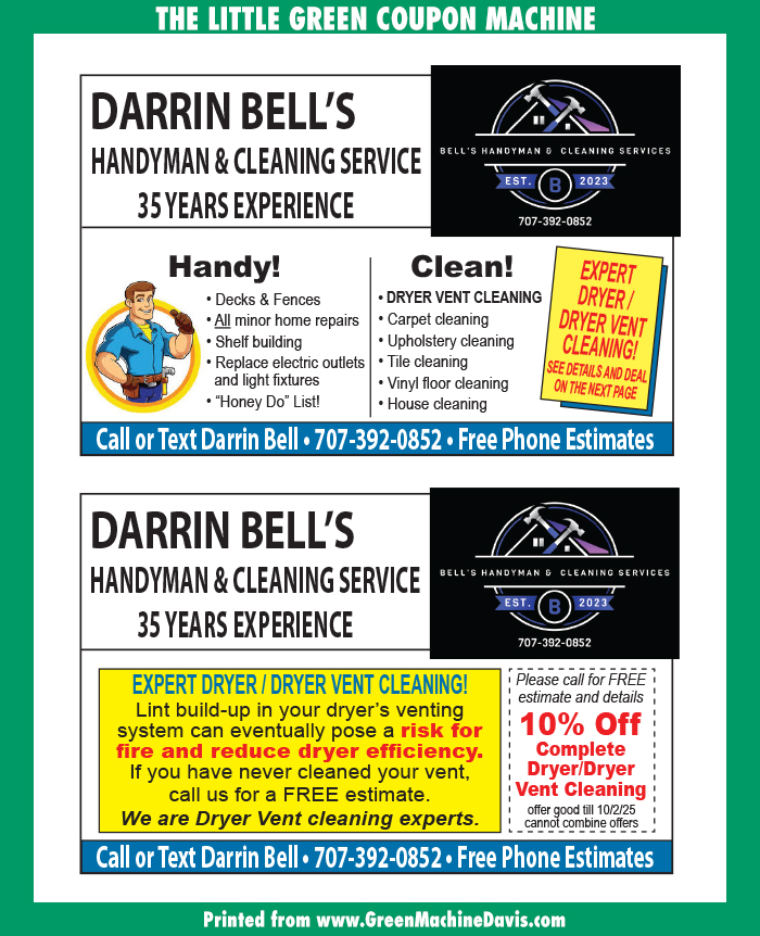 Darrin Bells Handyman and Cleaning Coupon